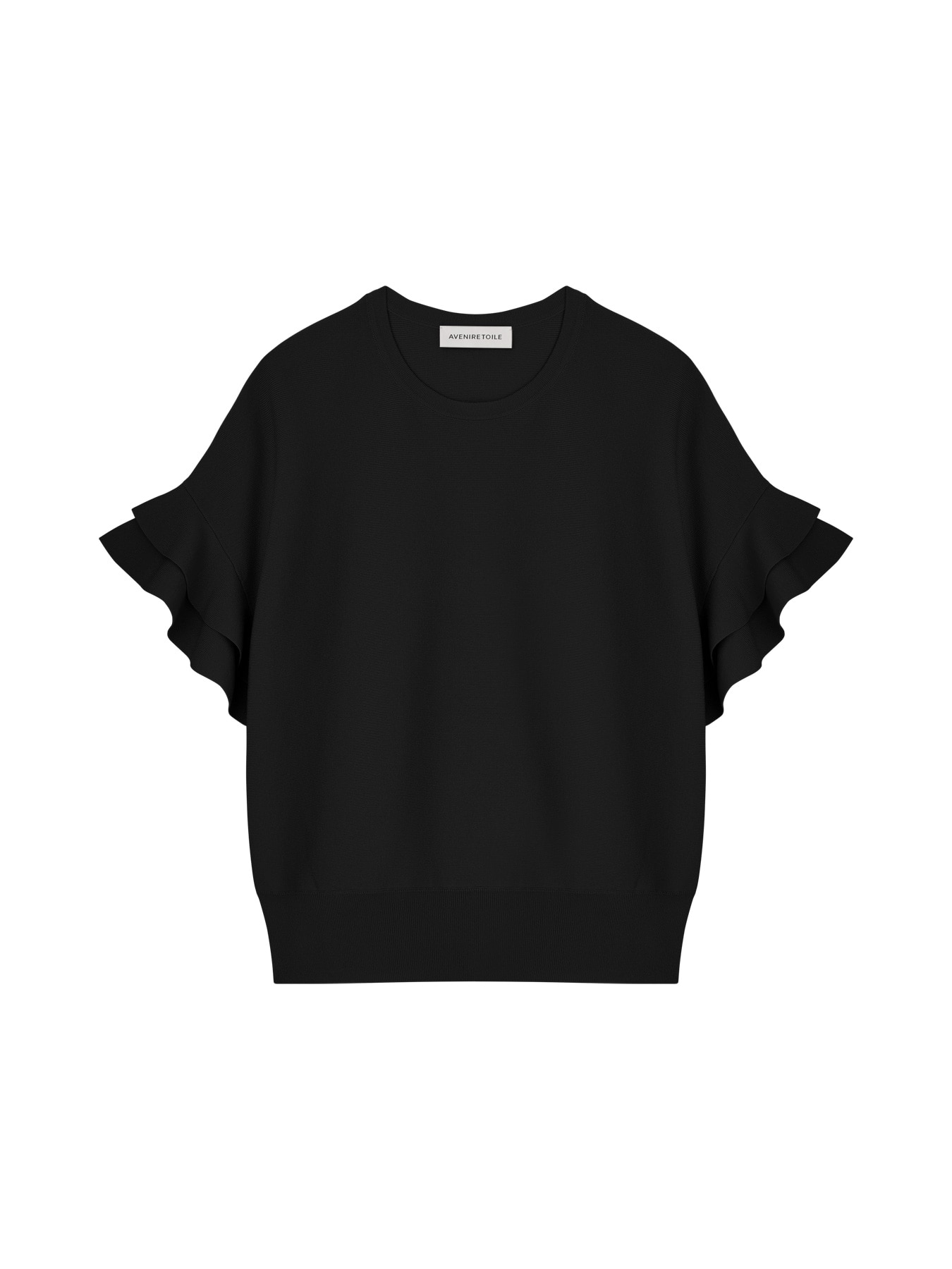 フリルスリーブニットプルオーバー