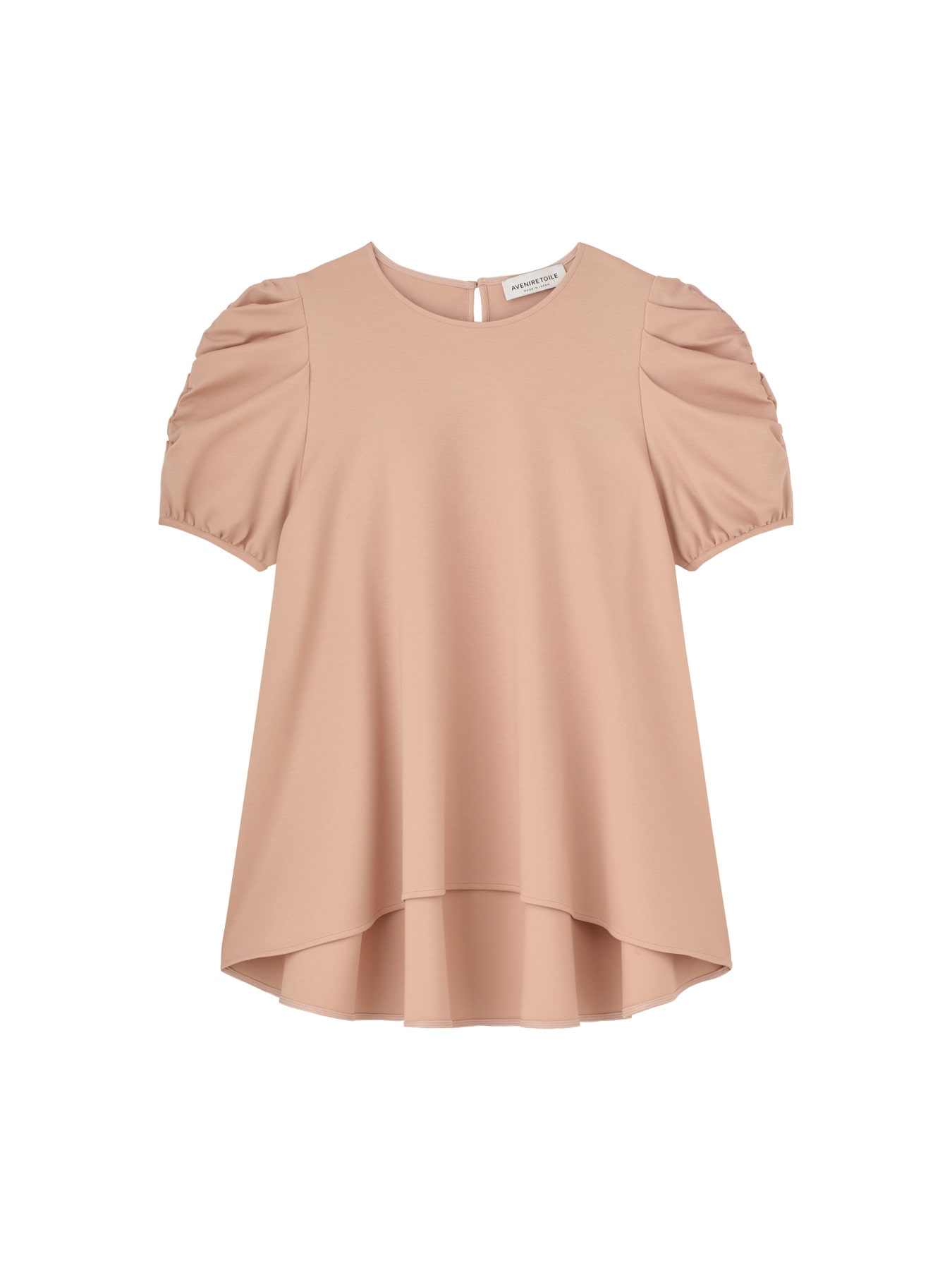 シャーリングパフスリーブフレアカットソー