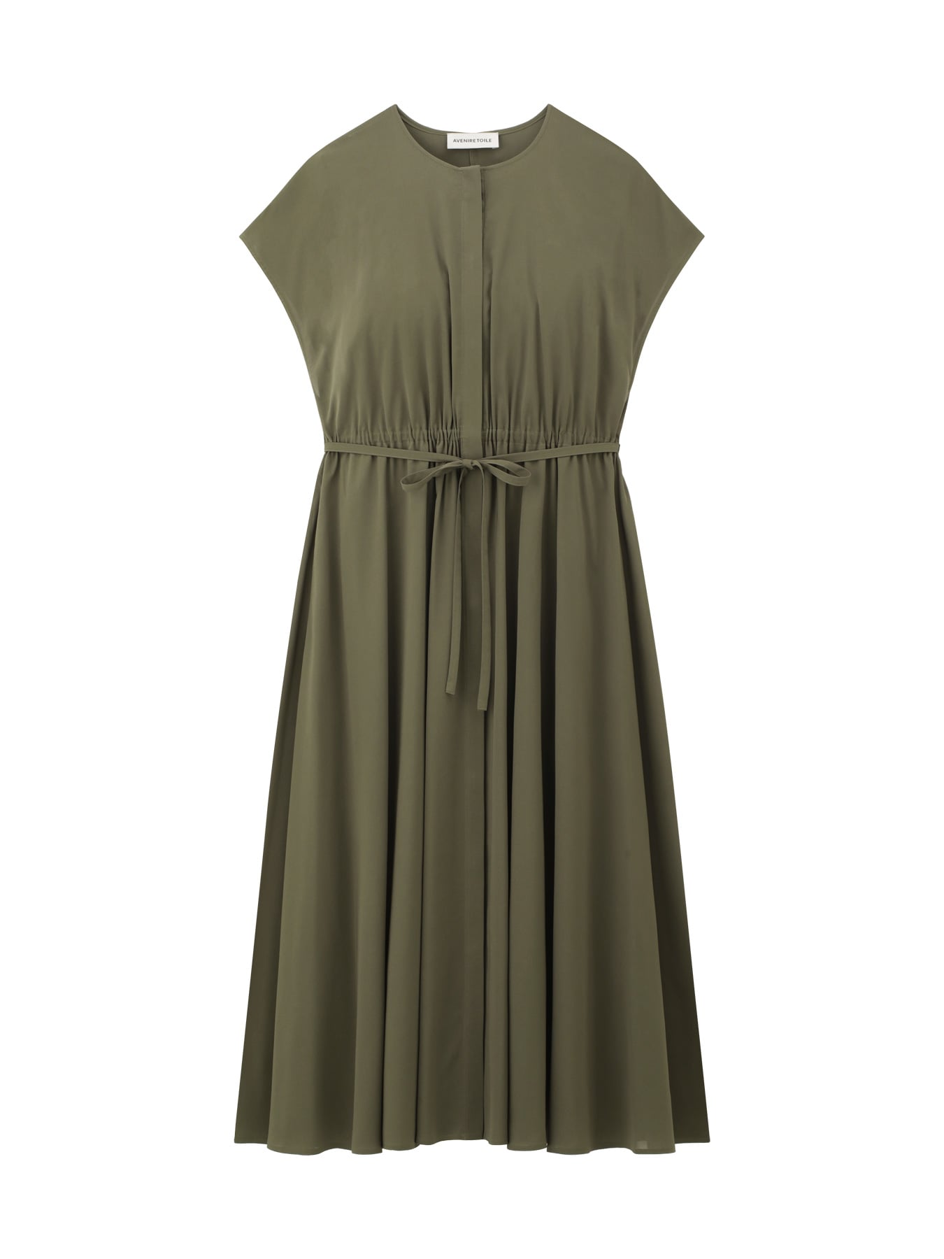 オーガンジーウエストリボンワンピース