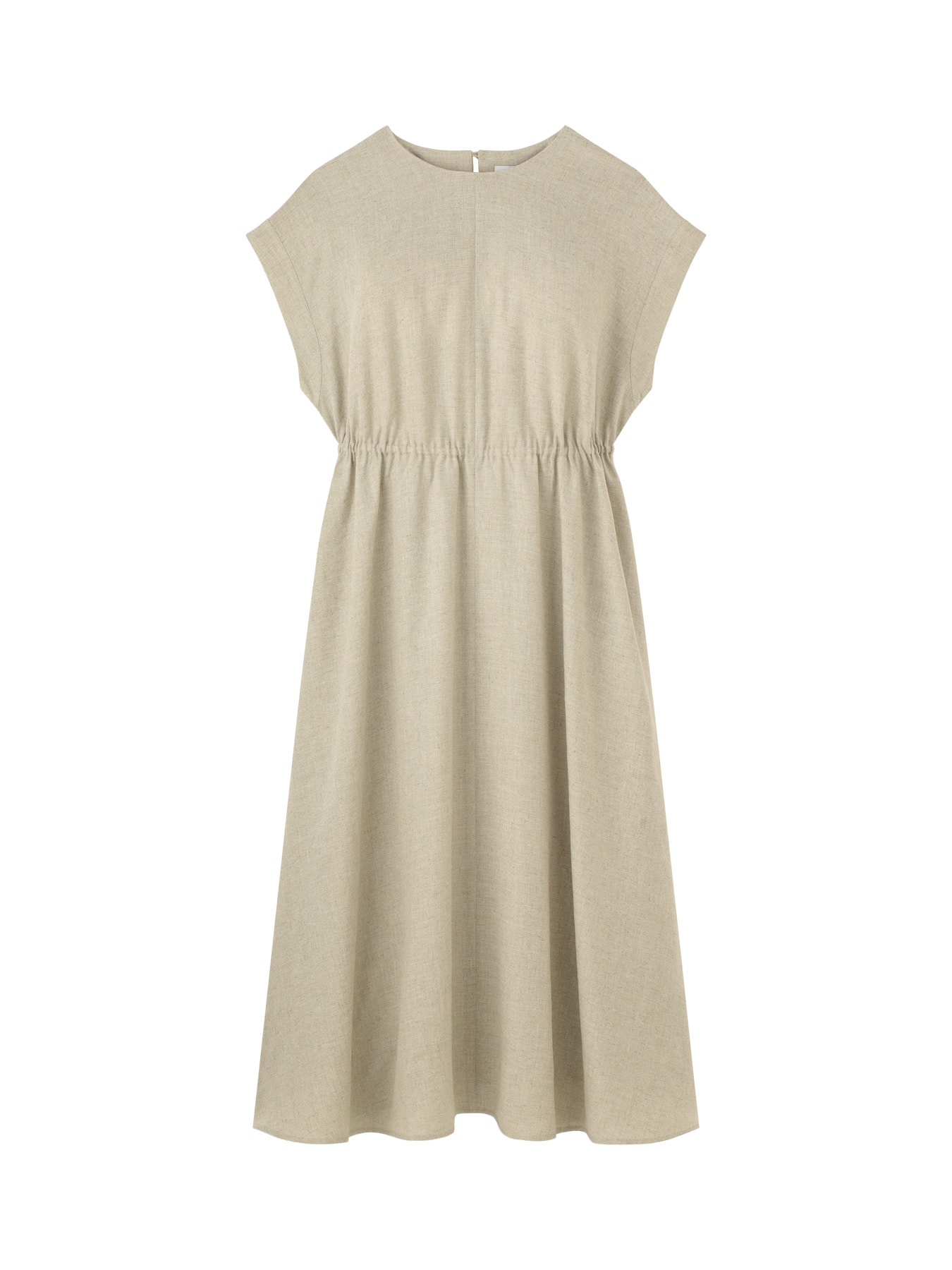 リネンライクウエストゴムワンピース