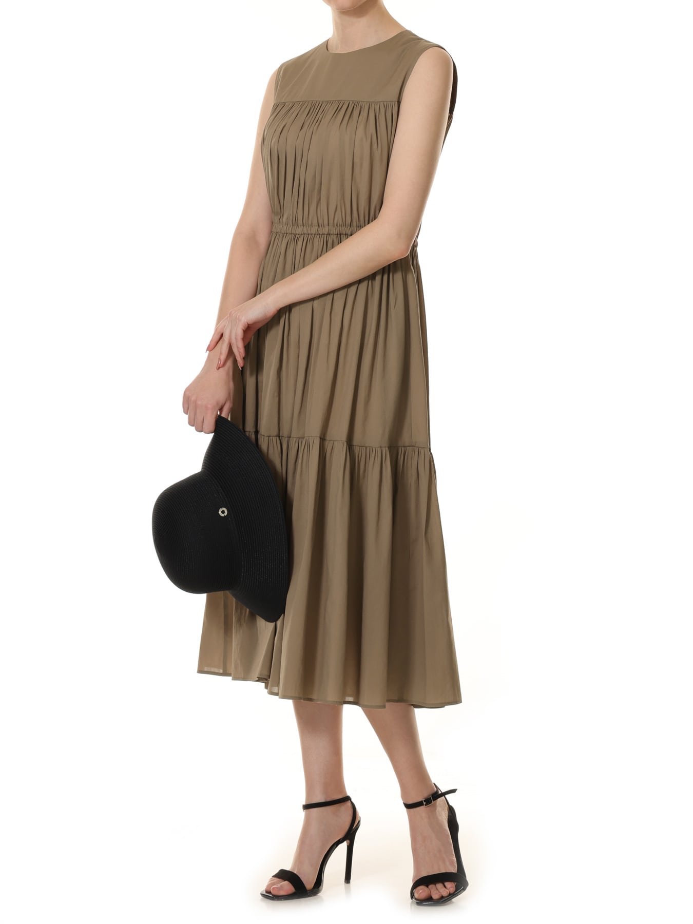 オーガンジーギャザーワンピース