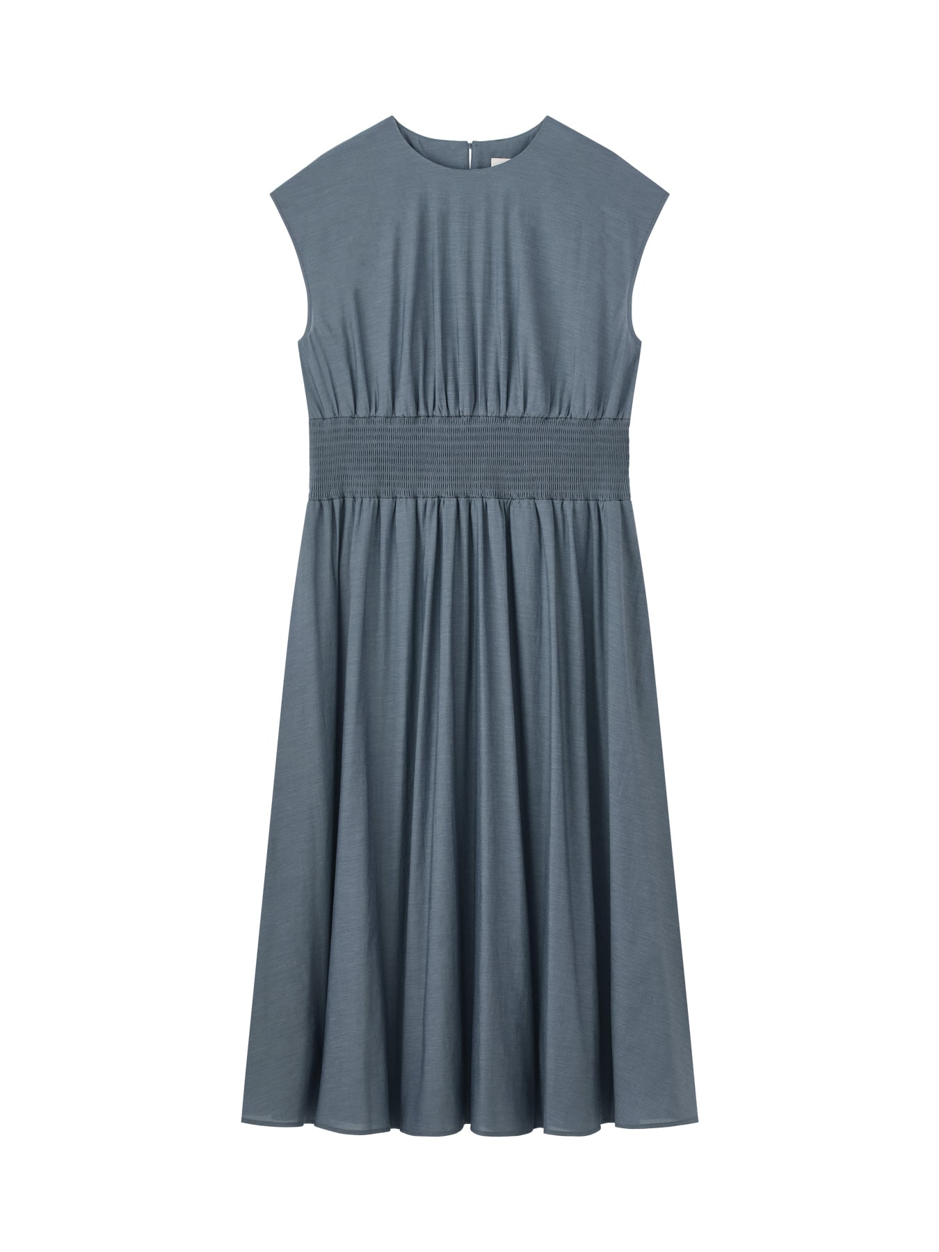 オーガンジーウエストシャーリングワンピース