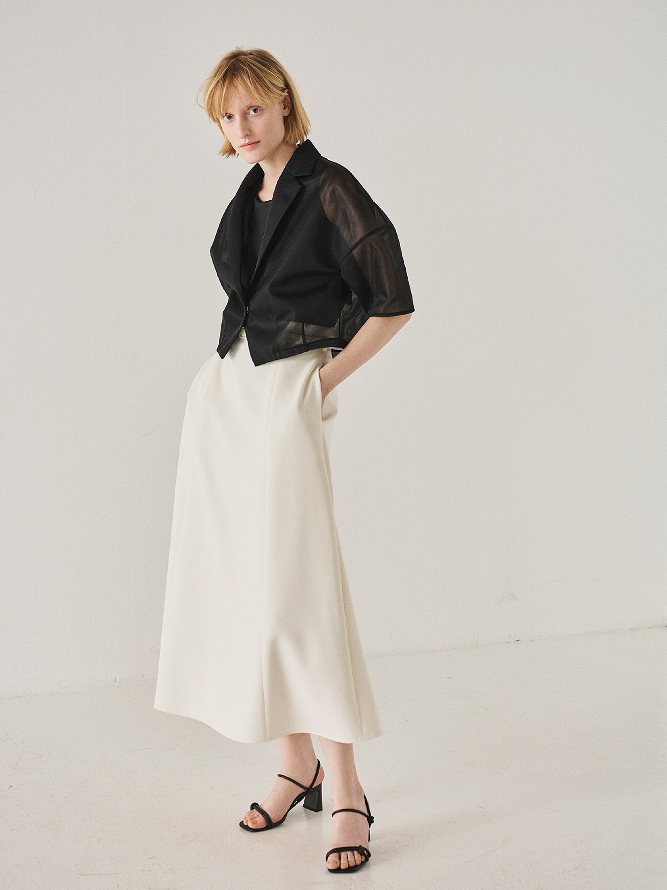 シアーメッシュショートジャケット