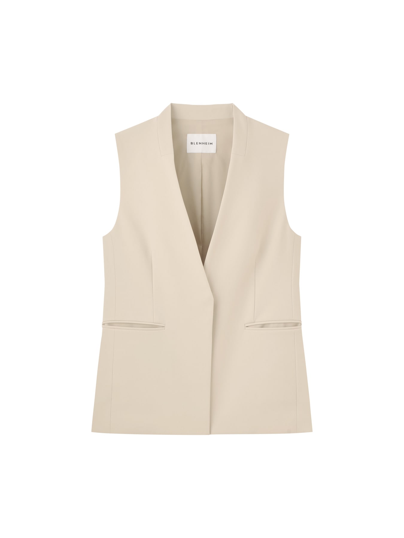 ステファニーダブルクロスノーカラージレ