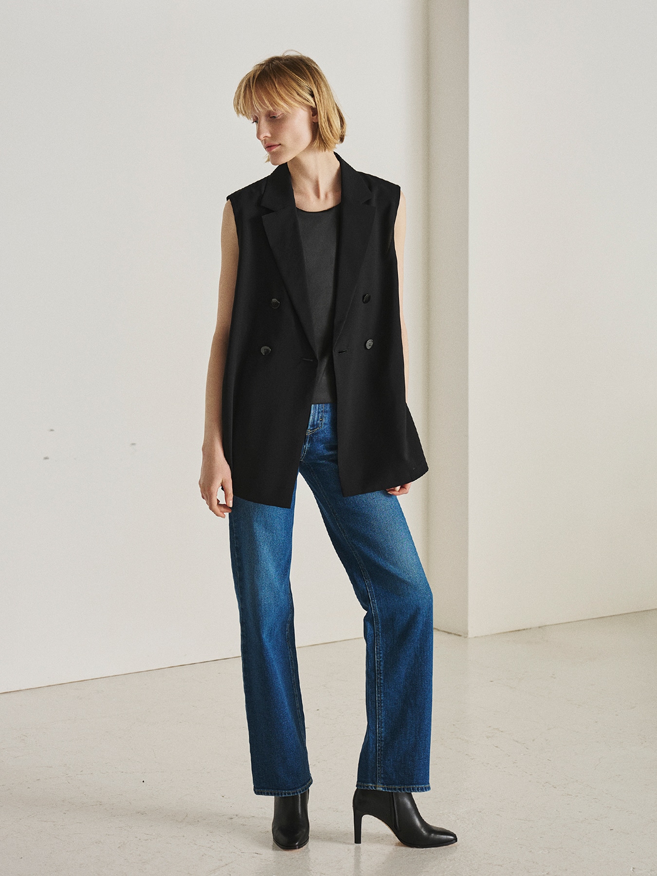 ナチュラルストレッチデニムパンツ