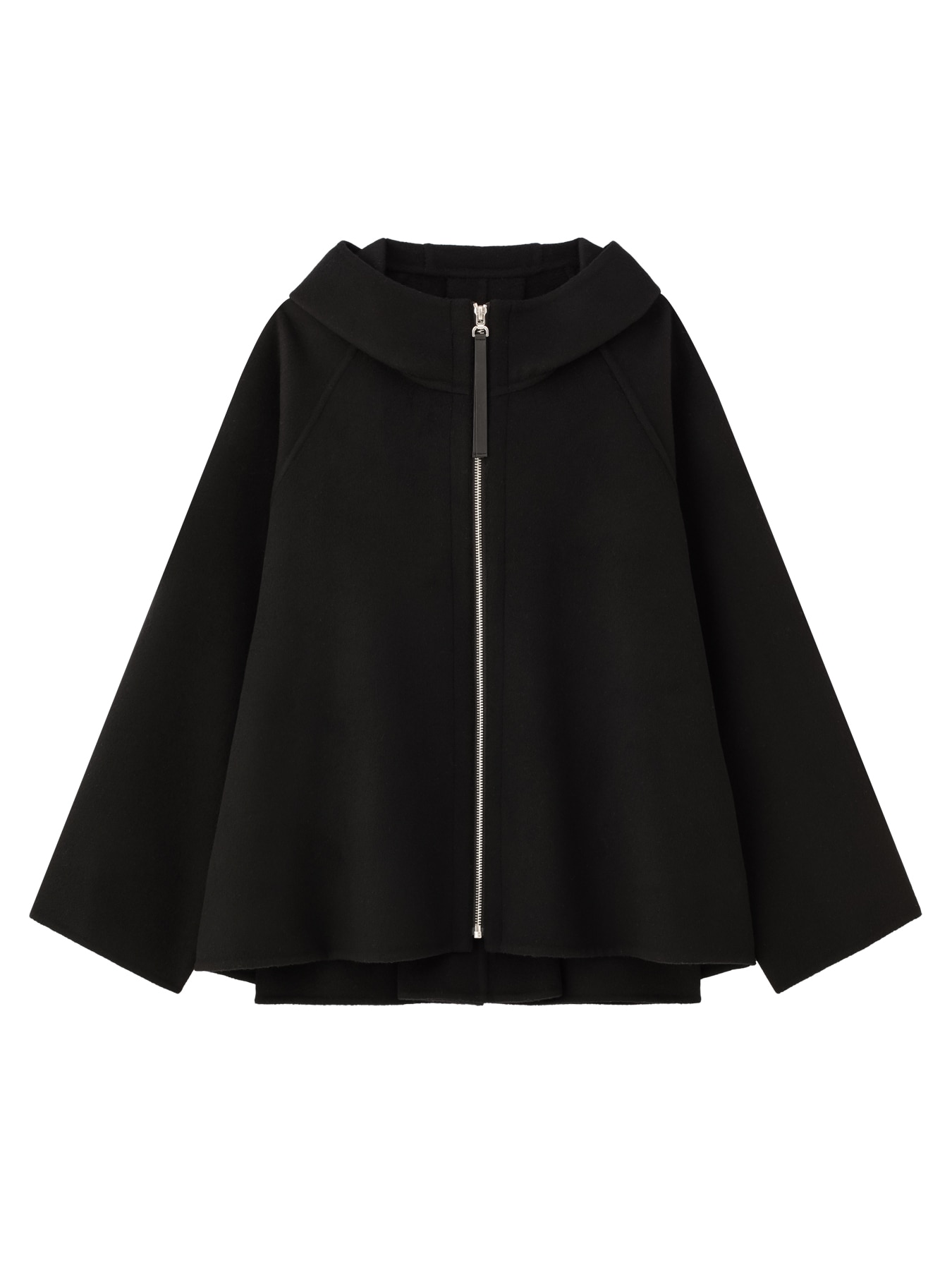 ウールリバーフーディジップアップコート