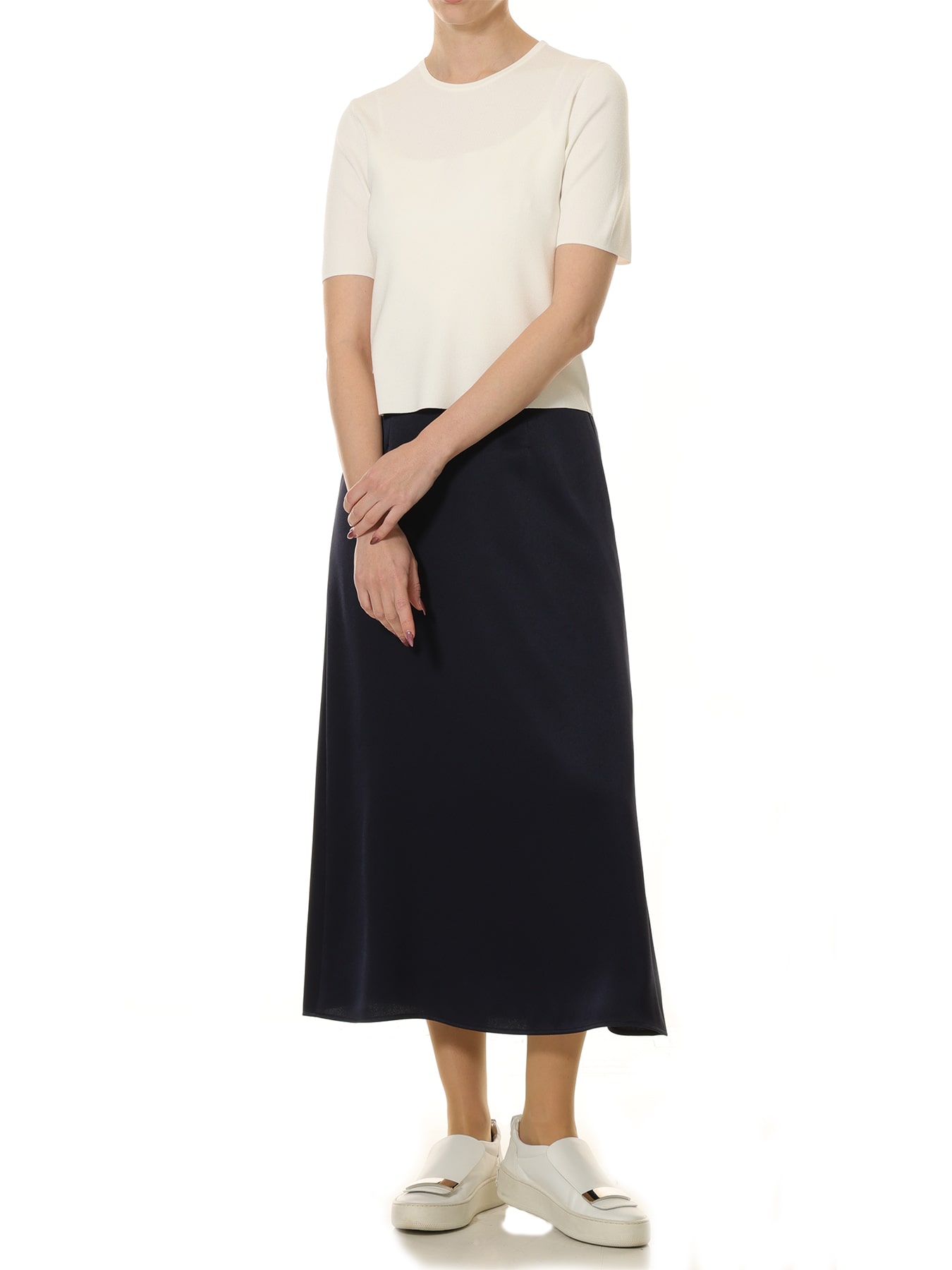 トリアセバックサテンフレアスカート