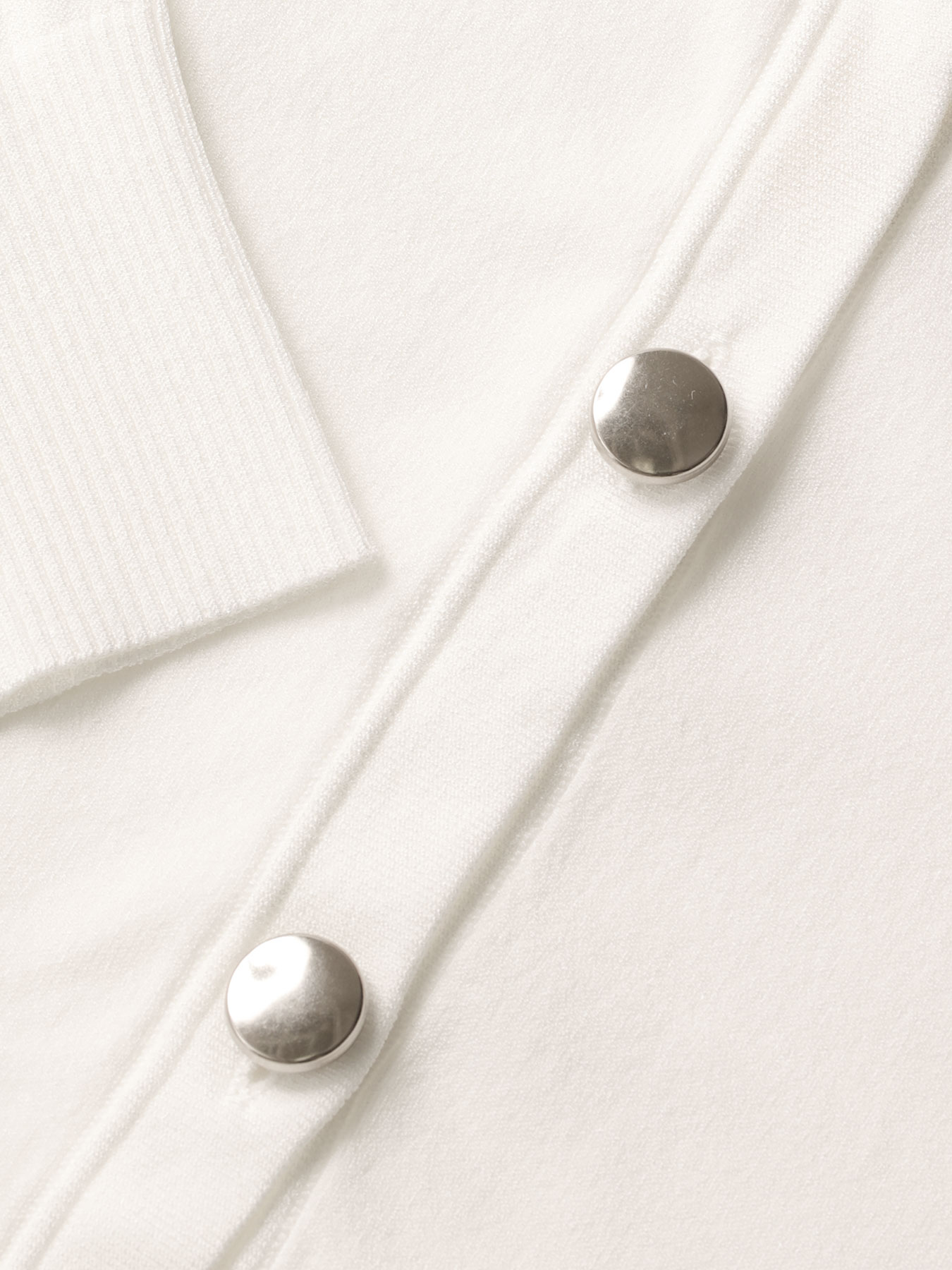 クルーネック半袖ニットカーディガン