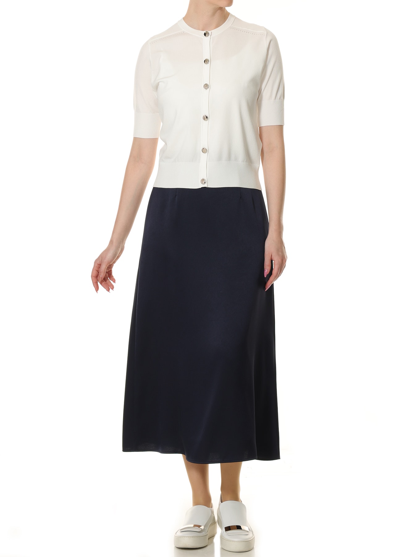 トリアセバックサテンフレアスカート