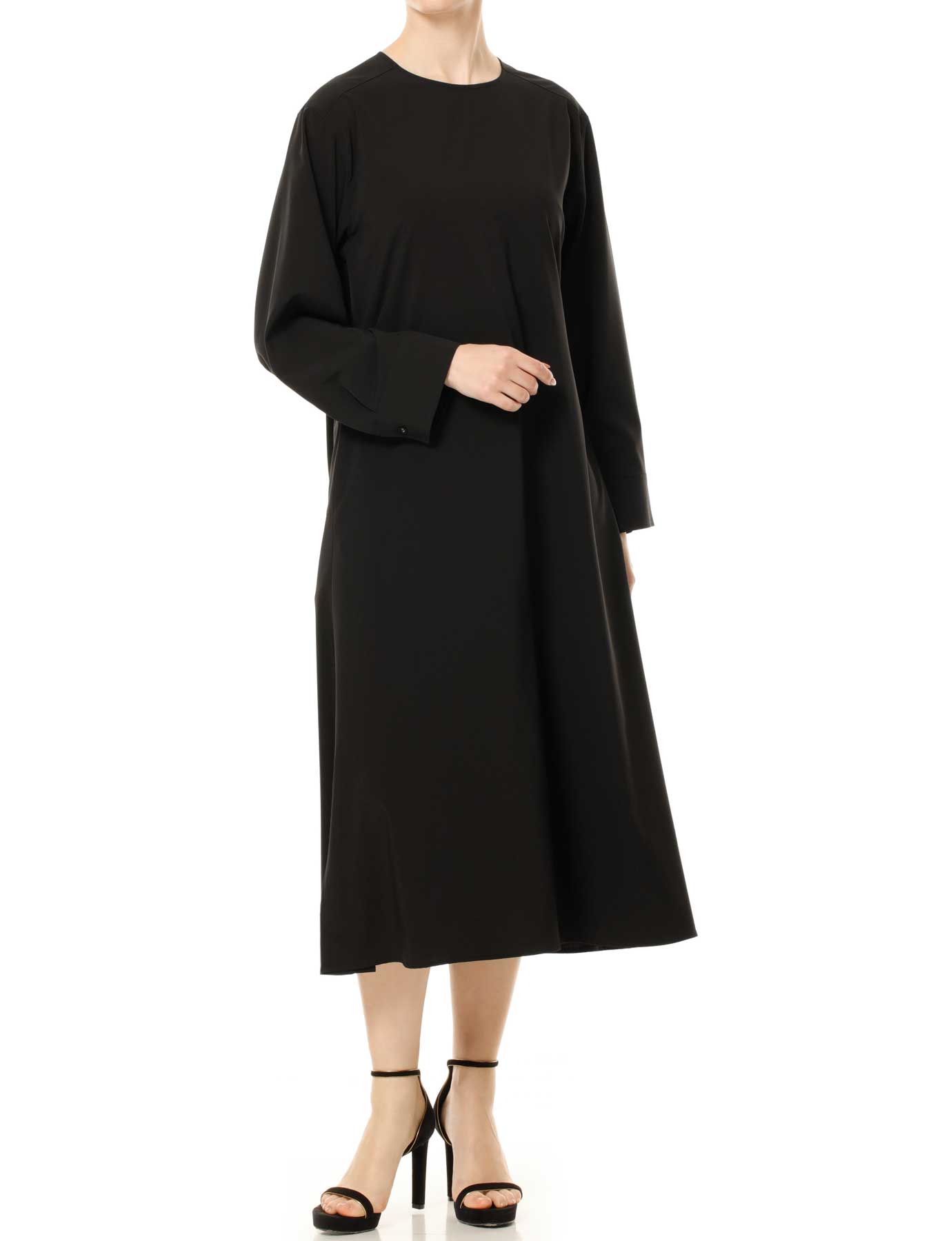 ビッグカフスポプリンワンピース